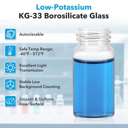 200 Pack 10ml Glass Vials with 500 PCS 20ml Scintillation Vials in Kuwait