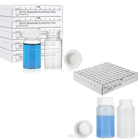 100pcs HDPE 20ml Scintillation Vials with 500pcs Glass Scintillation Vials in Kuwait