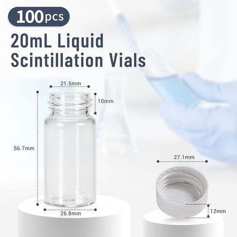 100 PCS Scintillation Vials Aluminum Foil Liner with 500 PCS Scintillation Vials Foamed PP Liner in Kuwait