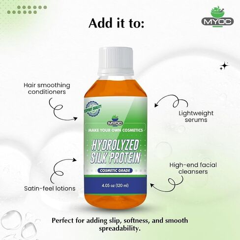 Hydrolyzed Silk Protein, 120 ml / 4.06 Fl Oz, Cosmetic Grade | Care Formulations in Kuwait