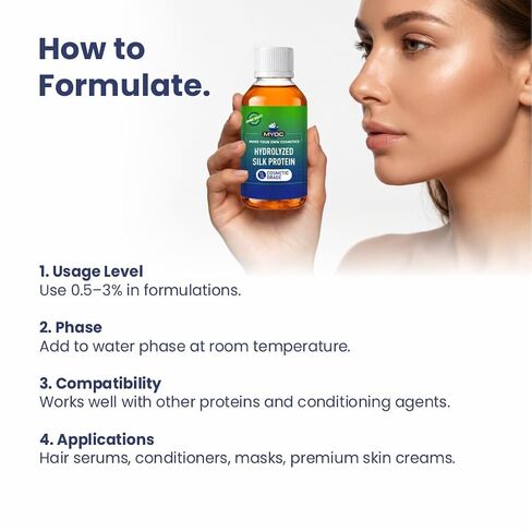 Hydrolyzed Silk Protein, 120 ml / 4.06 Fl Oz, Cosmetic Grade | Care Formulations in Kuwait