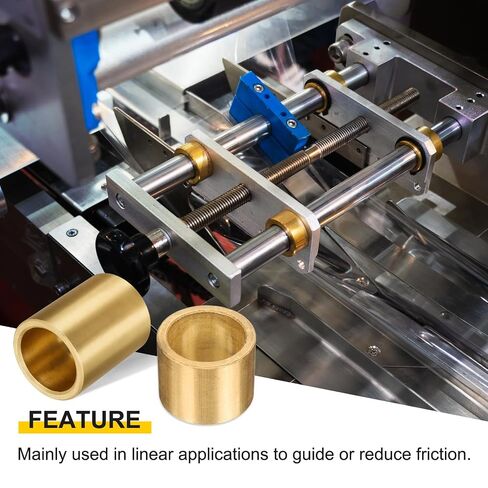uxcell 2Pcs Sleeve Bearings, 25mm Bore x 32mm OD x 20mm Length, Self-Lubricating Sintered Bronze Bushings in Kuwait