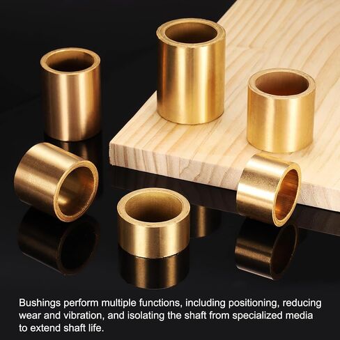 uxcell 2Pcs Sleeve Bearings, 25mm Bore x 32mm OD x 20mm Length, Self-Lubricating Sintered Bronze Bushings in Kuwait