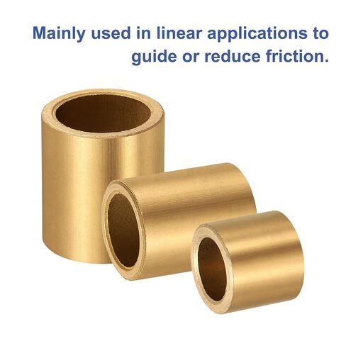 uxcell 2 Pcs Sleeve Bearings, 20mm Bore x 26mm OD x 15mm Length, Self-Lubricating Sintered Bronze Bushings in Kuwait