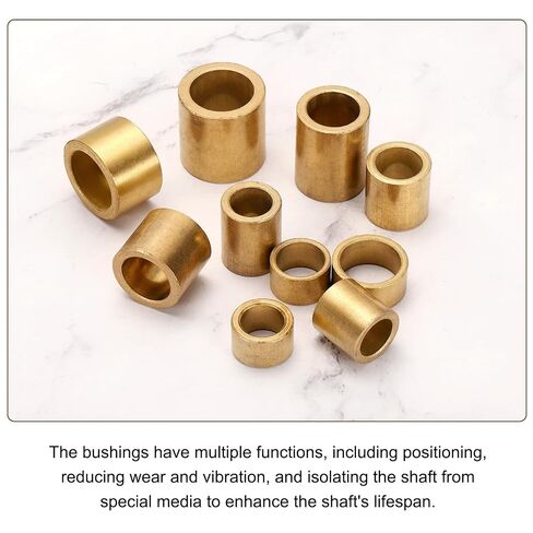uxcell 2 Pcs Sleeve Bearings, 20mm Bore x 26mm OD x 15mm Length, Self-Lubricating Sintered Bronze Bushings in Kuwait