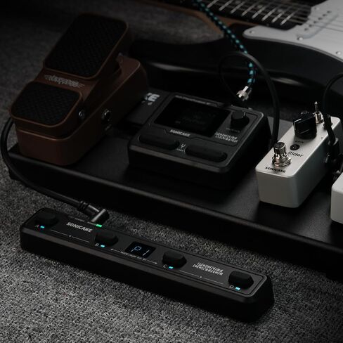 SONICAKE Pocket Control - MIDI Foot Controller, Wired/Wireless MIDI Transmission, USB Host, 4 Buttons BT Rechargeable Page Turner Pedal for Musician/Live Performance/Studio (Black) in Kuwait