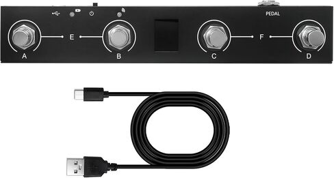 GRABOTE Wireless Bluetooth MIDI Foot Controller, Rechargeable 4 Buttons Pedal, Compatible for Windows, for Mac, for Ios, for Android and Other Platforms in Kuwait