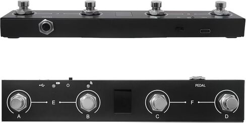GRABOTE Wireless Bluetooth MIDI Foot Controller, Rechargeable 4 Buttons Pedal, Compatible for Windows, for Mac, for Ios, for Android and Other Platforms in Kuwait