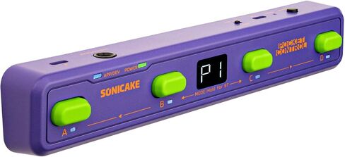 SONICAKE Pocket Control - MIDI Foot Controller, Wired/Wireless MIDI Transmission, USB Host, 4 Buttons BT Rechargeable Page Turner Pedal for Musician/Live Performance/Studio (Black) in Kuwait