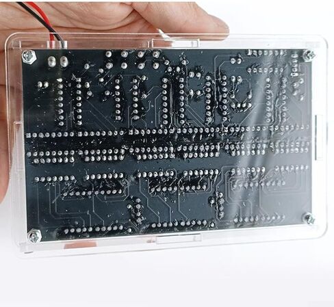 Digital Circuit Clock Kit for DIY Electronics, DC 4.5V-5.5V Soldering Training Set with PCB Board for Teaching and Learning Electronic Components(parts + shell) in Kuwait