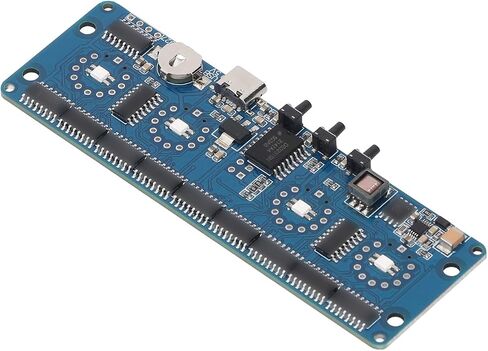 Cloimei IN12 IN14 Nixie Glow Clock Module 4 Bit Digital Tube Circuit Board with Backlight Color 12/24 Hour Switching for Home Office Bedroom Vintage Decor in Kuwait