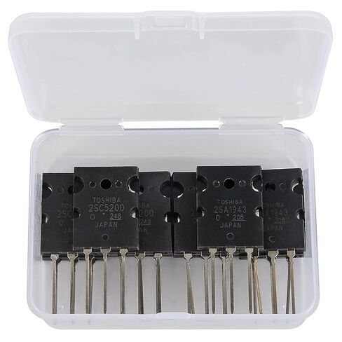2SA1943 2SC5200 Transistor Assortment (5 Pairs, 10 Pcs) High Power Audio Silicon BJT Transistors for Amplifier and DIY Audio Projects in Kuwait