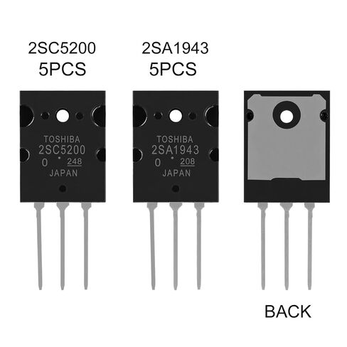 2SA1943 2SC5200 Transistor Assortment (5 Pairs, 10 Pcs) High Power Audio Silicon BJT Transistors for Amplifier and DIY Audio Projects in Kuwait