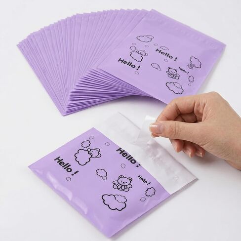 [110 Count] Bynibiny Purple Feminine Hygiene Disposal Bags for Pads & Tampons in Kuwait