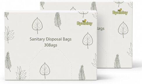 [110 Count] Bynibiny Purple Feminine Hygiene Disposal Bags for Pads & Tampons in Kuwait