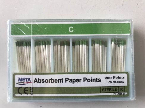 Meta Absorbent Paper Points Color Coded - NS #Coarse 200 Points in Kuwait