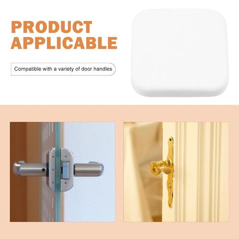 YARNOW 20pcs Silicone Door Bumper Pads for Door Handle and Drawer Protection, Square Shape with Sturdy and Reliable Protection, White Color, for Living Space and Home Decor in Kuwait