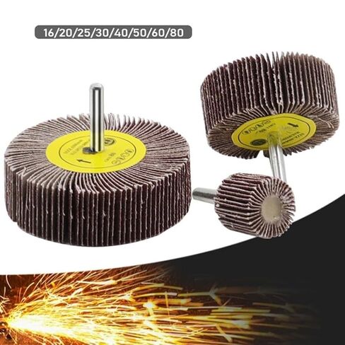 16-80mm 80 Grit Sanding Flap Wheel Disc Abrasive Grinding Wheel Accessories Sandpaper Grinding Polishing Tools for Drill(40mm) in Kuwait