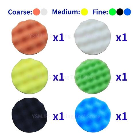 8PCS 5 Inch Car Foam Drill Polishing Pad Kit, Sponge Polishing Pad Set, Buffing Polishing Pad with M14 Drill Adapter for Waxing in Kuwait