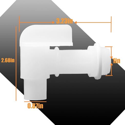 PERA 3/4" Polyethylene Drum Faucet, Barrel Faucet for 5-55 Gallon Plastic Drums Steel Oil Drums Rain Barrel 4 PCS White Color in Kuwait