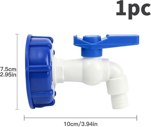 محول صنبور تصريف حمل، حنفية بلاستيكية مقاس 1/2 بوصة مع غطاء مانع للتسرب وشريط PTFE، صنبور خزان عالي التحمل لري المزرعة وتوزيع المياه الصناعية in Kuwait