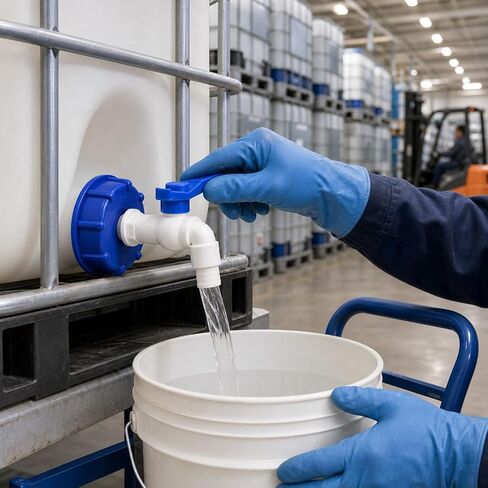 محول صنبور تصريف حمل، حنفية بلاستيكية مقاس 1/2 بوصة مع غطاء مانع للتسرب وشريط PTFE، صنبور خزان عالي التحمل لري المزرعة وتوزيع المياه الصناعية in Kuwait