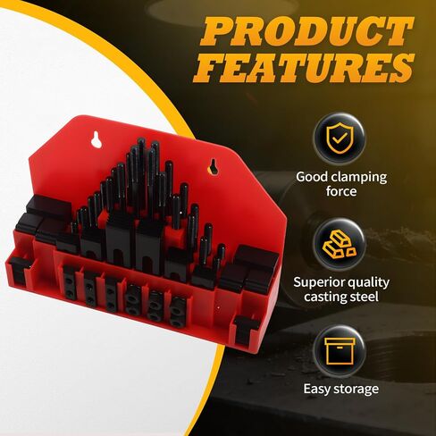 58 قطعة 1/2" T-Slot 3/8"-16 طقم تثبيت مشبك تثبيت متوافق مع آلة الطحن CNC (1/2" T-Slot 3/8"-16 مسمار) in Kuwait