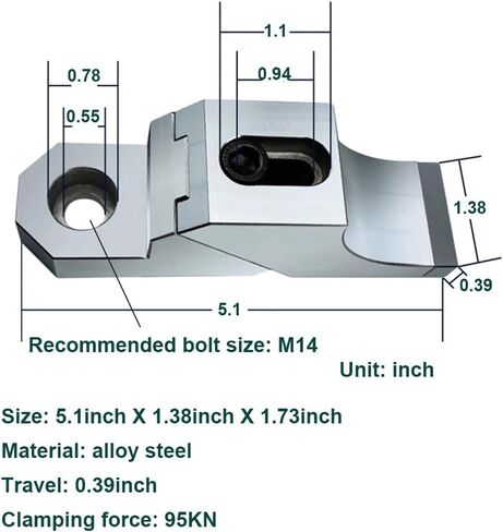 Heavy Duty Side Clamp Vise Lateral Fixation Clamping Kit for Milling Machine in Kuwait
