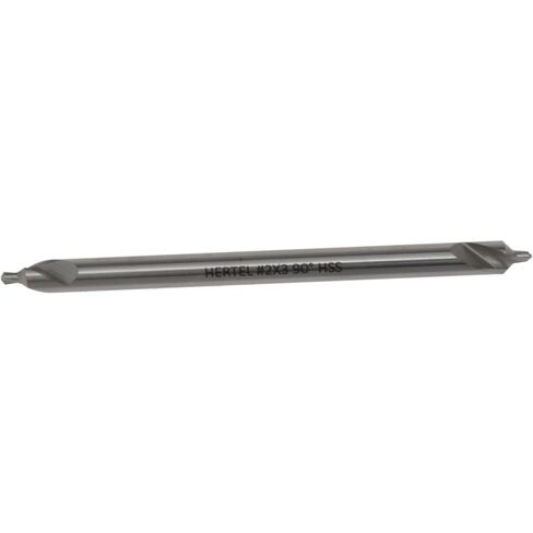 Hertel Combo Drill & Countersink, #2, 3/16" Body Diameter, 118° Angle, High Speed Steel, Bright Polished Finish, 5/64" Point Diameter, 3" Overall Length in Kuwait