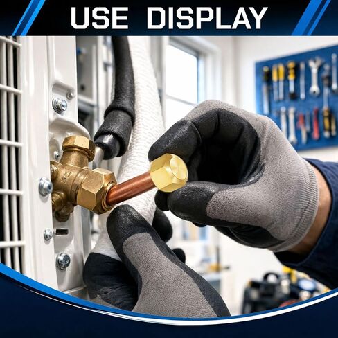 3/8 Compression Cap Brass Compression Fitting 3/8 Brass Cap for Water Line Gas Line Stop Valve Cap Flare Tube Pipe Fittings Durable Leak Proof (30 pcs) in Kuwait