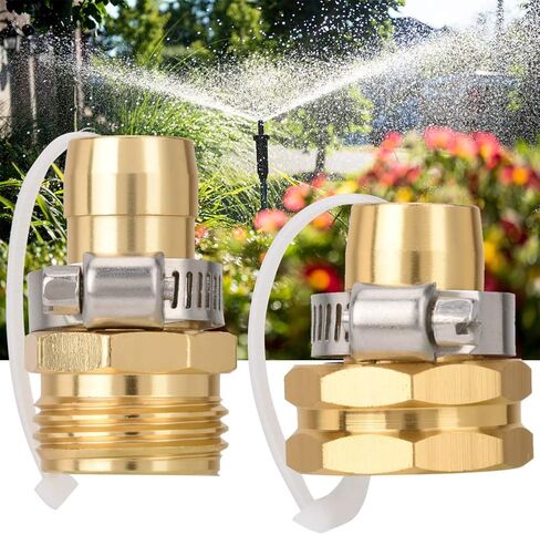 3/4 inch Thread Hose Fitting Water Connectors fits Standard Garden Hoses | Garden Hose Quick Connect Set,Fittings Male and Female,3/4 inch thread,fits Standard Hoses,Nozzles,Other Watering Tools in Kuwait