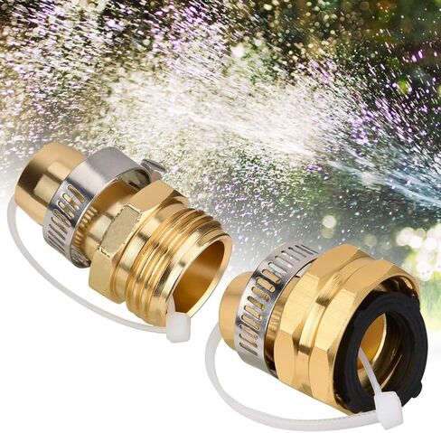 3/4 inch Thread Hose Fitting Water Connectors fits Standard Garden Hoses | Garden Hose Quick Connect Set,Fittings Male and Female,3/4 inch thread,fits Standard Hoses,Nozzles,Other Watering Tools in Kuwait