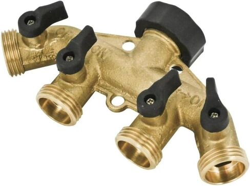 Brass 4-Way Hose Faucet Manifold in Kuwait