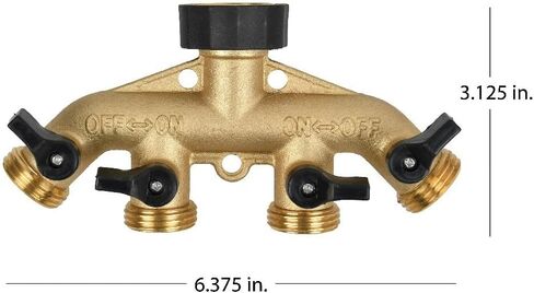 Brass 4-Way Hose Faucet Manifold in Kuwait