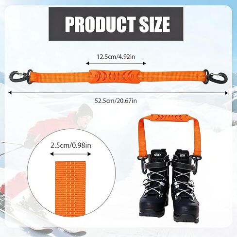 4 Pack Quick-Connect Ski Binding Straps Enabling Effortless Setup Boot Attachments in Kuwait