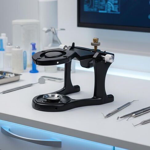 Small Magnetic Articulator, Adjustable Denture Articulator Lab Instruments 5PCS in Kuwait