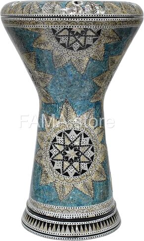 Darbuka doumbek drum tabla 18.5/19 inch inlaid mother of pearl with free bag (Sea Star 19") in Kuwait
