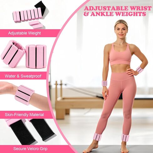 18PCS Pilates Kit, Home Pilates Equipment Set for Women with 14'' Pilates Ring and Ball, Resistance Bands, Ankle Weights, Sliders & Grip Socks Pilates Yoga Essential Accessories for Home Workouts in Saudi Arabia