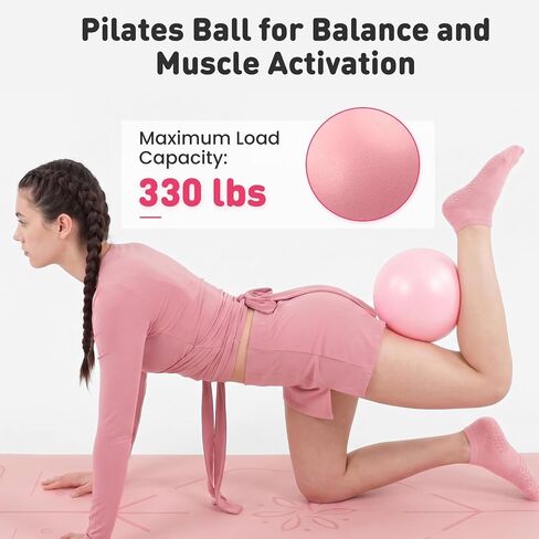 Pilates Kit, Home Pilates Equipment Essentials for Beginners to Advanced with Complete Training Video and Guide, for Home Fitness, Postpartum Recovery, Physical Therapy & Rehabilitation Training in Kuwait