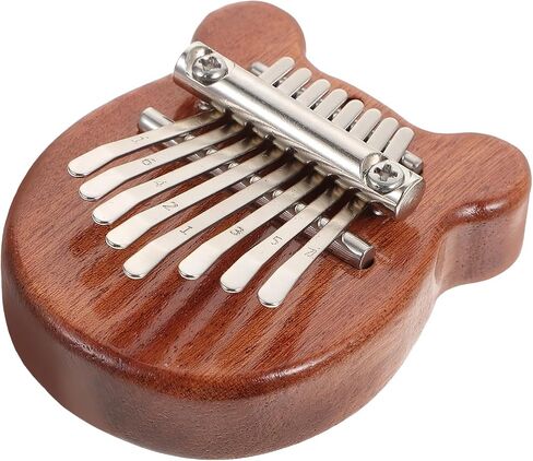 8-Key Mini Solid Wood Portable Thumb Piano Pendant With Lanyard For Schoolbags Keychains Travel, 1pcs in Kuwait