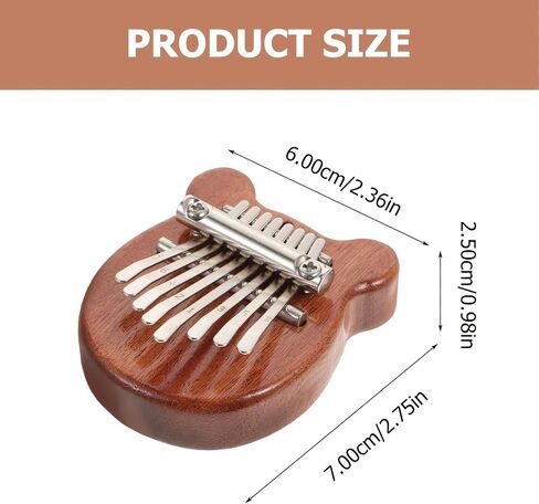 8-Key Mini Solid Wood Portable Thumb Piano Pendant With Lanyard For Schoolbags Keychains Travel, 1pcs in Kuwait