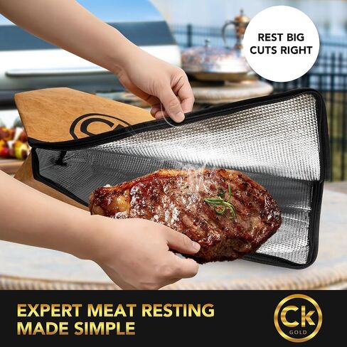 XL Prep Tubs & BBQ Blanket Gift Bundle : 1 XXL Prep Tub + 1 Meat Resting Bag | Ultimate BBQ Gift for Pitmasters, Brisket, Ribs, Turkey, Pulled Pork & Outdoor Cooking (Black, 30 L) in Saudi Arabia