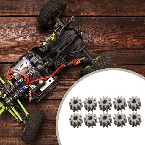 10Pcs RC Motor Pinion Gear Set, Metal 10T Replacement for 1/12 MN99S2 MN78 MN82 MN168 Crawler Truck Upgrade Parts in Kuwait
