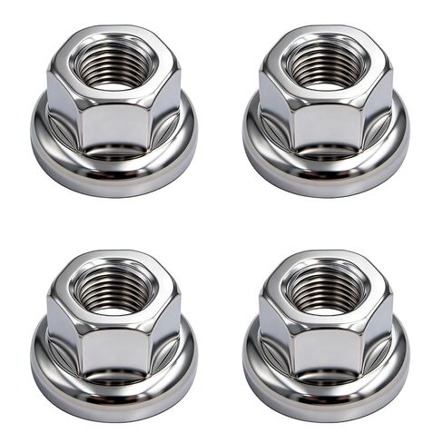 4PCS 3/8 Inch 26 Inch Bike Wheel Axle Nuts, Stainless Steel Bicycle Front Rear Hub Fastener Nuts, Heavy Duty Anti-Rust Replacement Fixing Nuts for Mountain Road Bike Cycling Accessories in Kuwait
