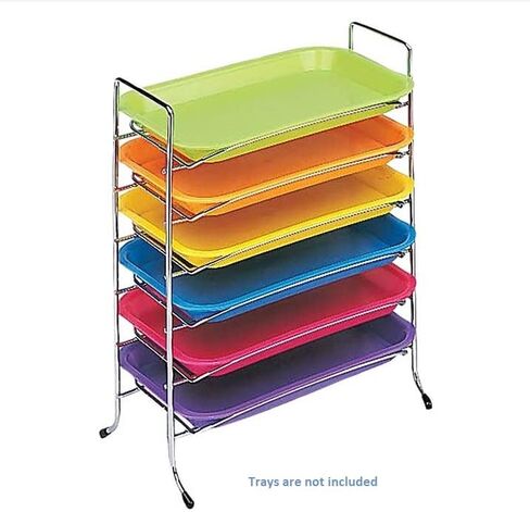 Dental Stainless Steel Medical Instrument Mini Tray Rack Chrome for Size F Tray, 6 Holder Trays (300TRF) in Kuwait