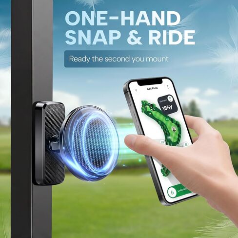Cart Phone Holder Mangetic Black for All Golf Carts, Strong Phone Holder Mount for Golf Cart, Unique Golf Gift for Him, Golf Accessories Essentials Gadgets Fits EZGO, Club Car in Kuwait