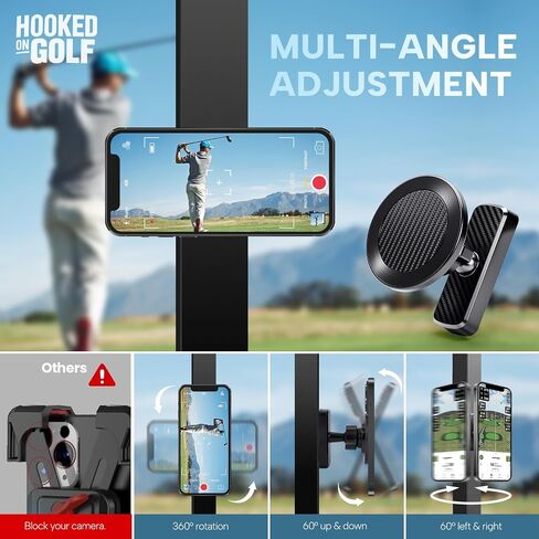Cart Phone Holder Mangetic Black for All Golf Carts, Strong Phone Holder Mount for Golf Cart, Unique Golf Gift for Him, Golf Accessories Essentials Gadgets Fits EZGO, Club Car in Kuwait