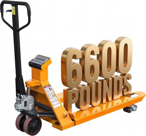 مقياس رافعة البليت، سعة 6600 رطل، شوكات 45 بوصة × 27 بوصة، شاشة LCD، شاحنة بمنصة يدوية قابلة للتحويل رطل/كجم مع ميزان إلكتروني، عجلات من البولي يوريثان، دقيقة بنسبة 0.1%، قدرة عالية للمستودعات والصناعات in Kuwait