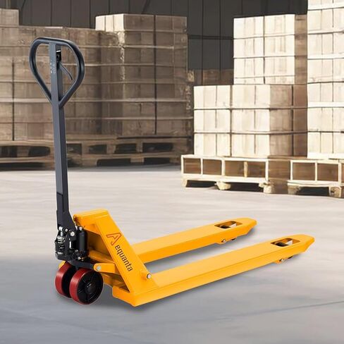 Manual Pallet Jack 5500 lbs Capacity, 21" x 48" Narrow Forks, Heavy Duty Hand Pallet Truck with Durable Nylon Wheels, Industrial Warehouse Skid Mover in Kuwait