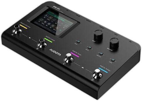 AME-200 Guitar Multi Effects Processor with Amp Modelling, Reverb, Delay, Looper, Drum Machine, 4 Footswitches, Expression Pedal, USB OTG Recording, MNRS GNR & GIR Loader in Kuwait
